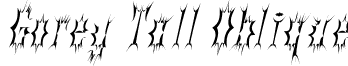 Gorey Tall Oblique font - goreytalloblique.ttf