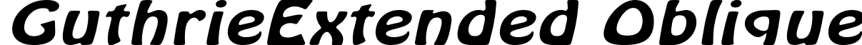 GuthrieExtended Oblique font - guthrieextendedoblique.ttf