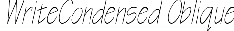 WriteCondensed Oblique font - writecondensedoblique.ttf