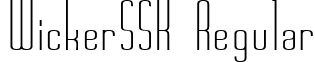 WickerSSK Regular font - WickerSSK.ttf