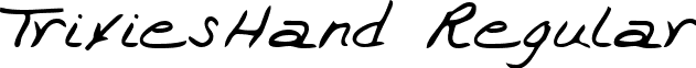 TrixiesHand Regular font - handwriting-markertrixieshand-regular.ttf