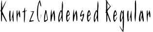 KurtzCondensed Regular font - kurtzcondensed.ttf