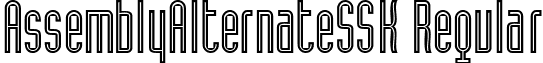 AssemblyAlternateSSK Regular font - techno-scifi-futuristicassemblyalternatessk-regular.ttf