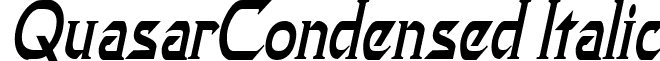 QuasarCondensed Italic font - quasarcondenseditalic.ttf