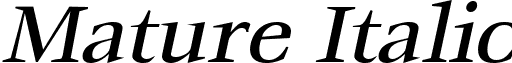 Mature Italic font - matureitalic.ttf