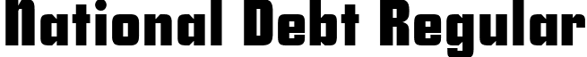 National Debt Regular font - nationaldebt.ttf