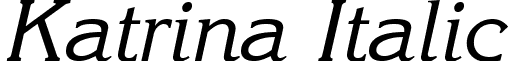 Katrina Italic font - katrinaitalic.ttf