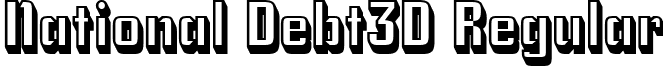 National Debt3D Regular font - nationaldebt3d.ttf