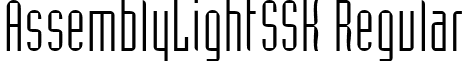 AssemblyLightSSK Regular font - techno-scifi-futuristicassemblylightssk-regular.ttf