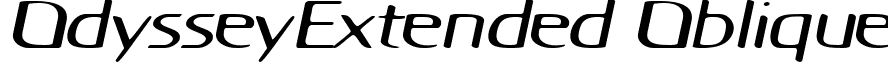 OdysseyExtended Oblique font - odysseyextendedoblique.ttf