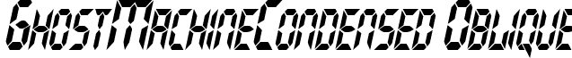 GhostMachineCondensed Oblique font - ghostmachinecondensedoblique.ttf