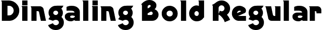 Dingaling Bold Regular font - dingalingboldregular.ttf