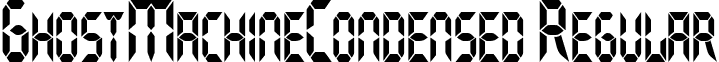 GhostMachineCondensed Regular font - ghostmachinecondensed.ttf