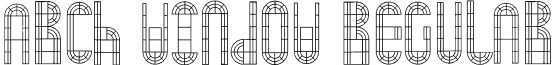 Arch Window Regular font - Arch Window.ttf