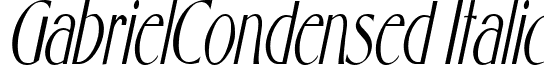 GabrielCondensed Italic font - gabrielcondenseditalic.ttf