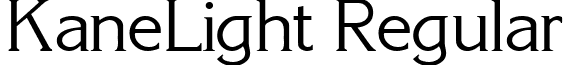 KaneLight Regular font - kanelight.ttf