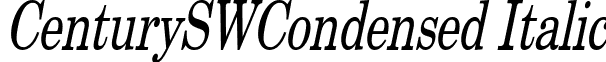 CenturySWCondensed Italic font - centuryswcondenseditalic.ttf