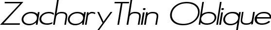 ZacharyThin Oblique font - zacharythinoblique.ttf