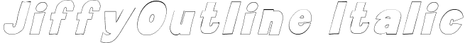 JiffyOutline Italic font - jiffyoutlineitalic.ttf