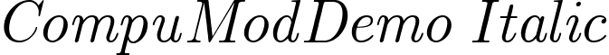 CompuModDemo Italic font - compumoddemoitalic.ttf