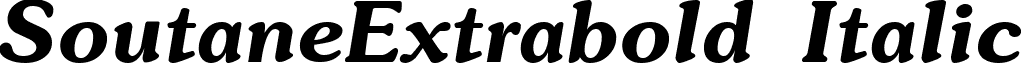 SoutaneExtrabold Italic font - soutaneextrabolditalic.ttf