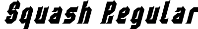 Squash Regular font - squash-enarrowoblique.ttf