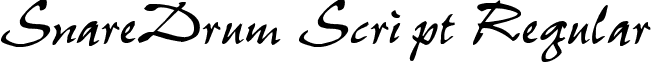 SnareDrum Script Regular font - snaredrumscript.ttf