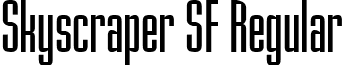 Skyscraper SF Regular font - skyscrapersf.ttf