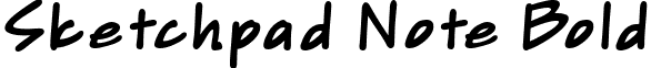 Sketchpad Note Bold font - sketchpadnotebold.ttf