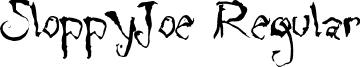 SloppyJoe Regular font - sloppyjoe.ttf