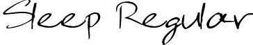 Sleep Regular font - sleepregularttnorm.ttf