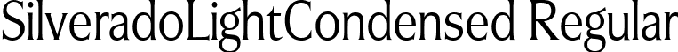 SilveradoLightCondensed Regular font - silveradolightcondensed.ttf