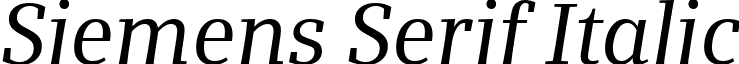 Siemens Serif Italic font - siemensserifitalic.ttf