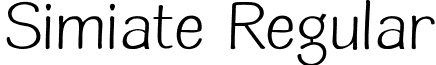 Simiate Regular font - simiate.ttf