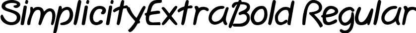 SimplicityExtraBold Regular font - simplicityextrabold.ttf