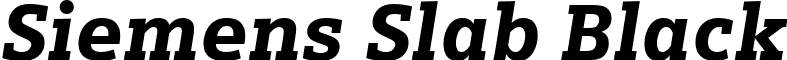 Siemens Slab Black font - siemensslabblackitalic.ttf