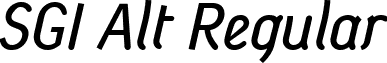 SGI Alt Regular font - sgialtbolditalic.ttf