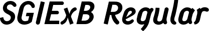 SGIExB Regular font - sgiexbitalic.ttf