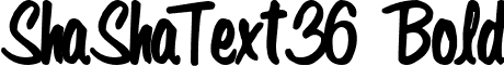 ShaShaText36 Bold font - shashatext36bold.ttf