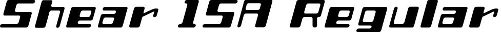 Shear 15A Regular font - shear15_a.ttf