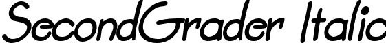 SecondGrader Italic font - secondgraderitalic.ttf