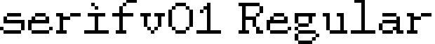 serifv01 Regular font - serif_v01.ttf