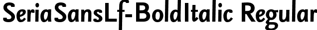 SeriaSansLf-BoldItalic Regular font - seriasanslf-bolditalic.ttf