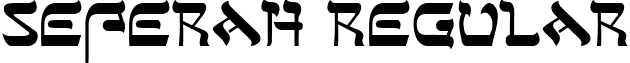 SeferAH Regular font - seferah.ttf