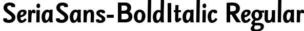 SeriaSans-BoldItalic Regular font - seriasans-bolditalic.ttf