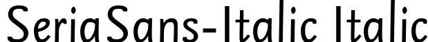 SeriaSans-Italic Italic font - seriasans-italic.ttf