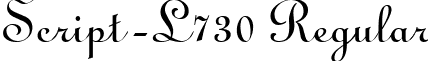 Script-L730 Regular font - script-l730-regular.ttf