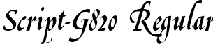 Script-G820 Regular font - script-g820-regular.ttf