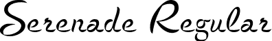 Serenade Regular font - serenade.ttf