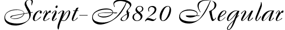 Script-B820 Regular font - script-b820-regular.ttf